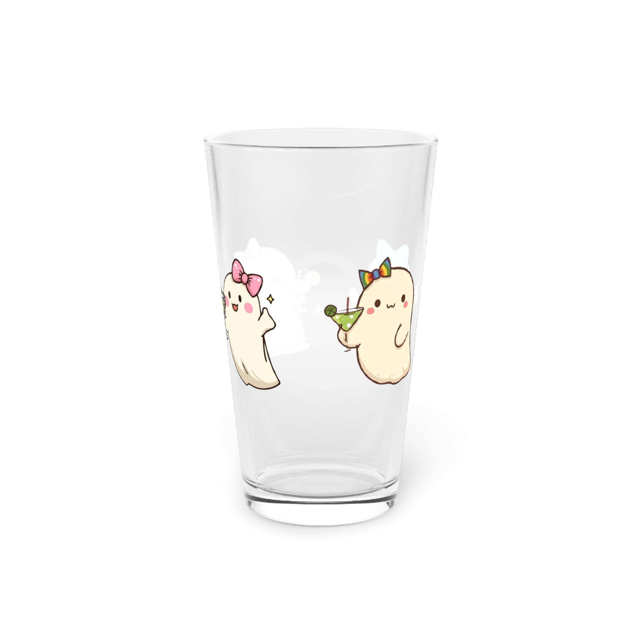 Cute Ghost Friends Cocktail Glass 16oz