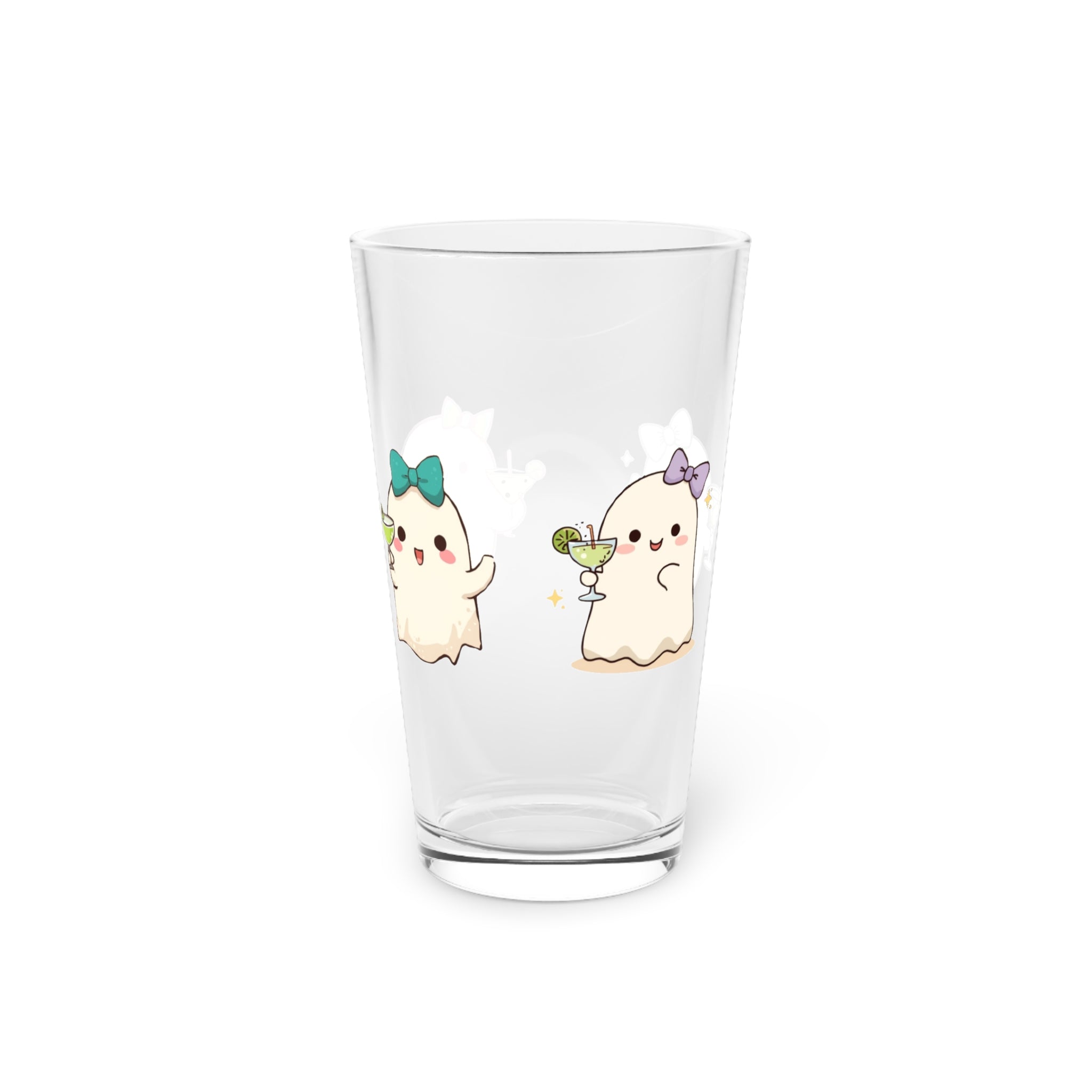 Cute Ghost Friends Cocktail Glass 16oz