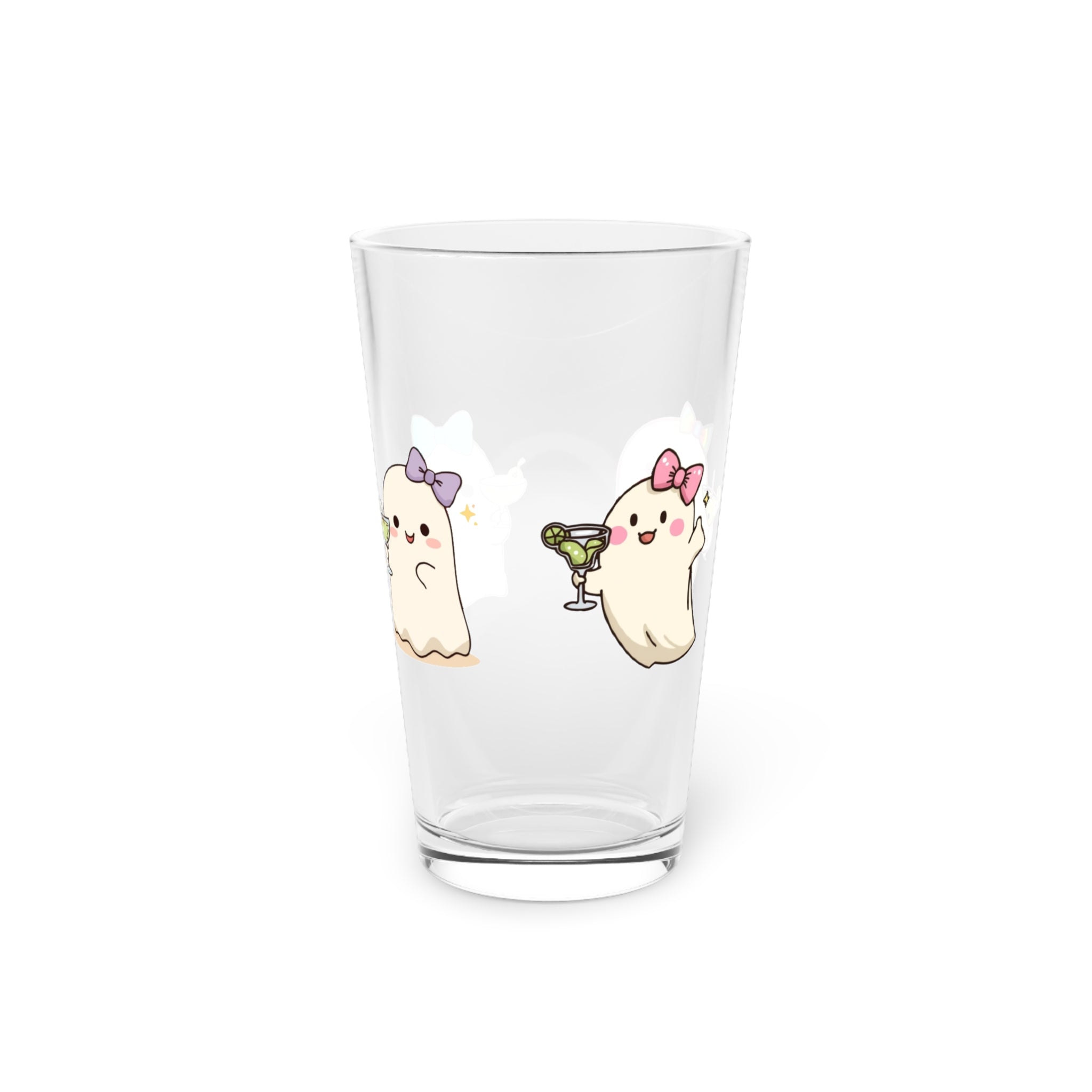 Cute Ghost Friends Cocktail Glass 16oz