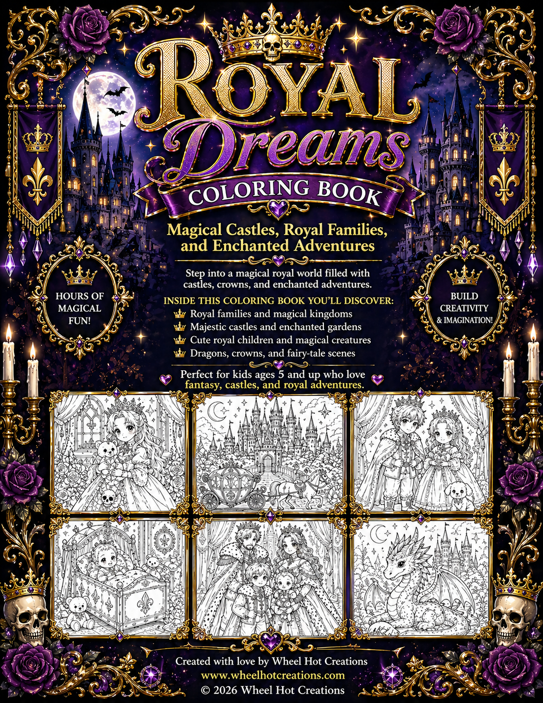Royal Dreams Coloring Book (Digital Copy)